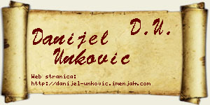 Danijel Unković vizit kartica